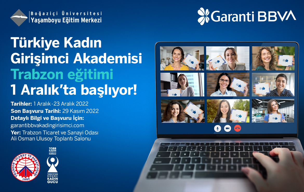 Türkiye Kadın Girişimci Akademisi Eğitimleri Trabzon’da Başlıyor!